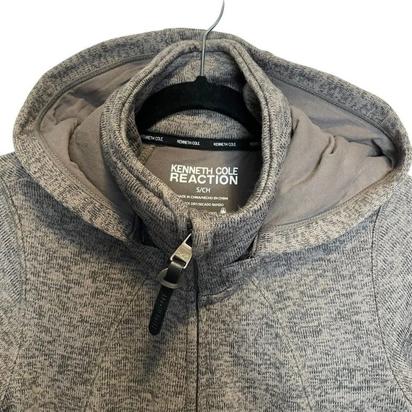 Kenneth Cole Reaction Women's Detachable Hood Pockets Zip Front Jacket S Grey - Picture 4 of 12